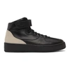 A-COLD-WALL* BLACK LEATHER RHOMBUS HI-TOP SNEAKERS