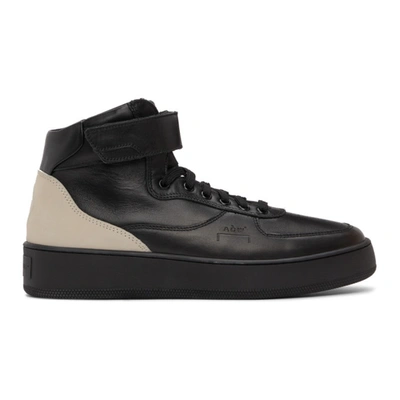 A-cold-wall* Black Leather Rhombus Hi-top Trainers