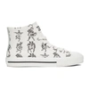 BURBERRY WHITE MYTHICAL ALPHABET LARKHALL SNEAKERS