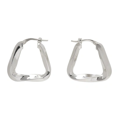 Bottega Veneta Triangle Sterling-silver Hoop Earrings