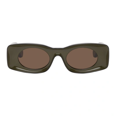 Loewe + Paula's Ibiza Round-frame Acetate Sunglasses In Green