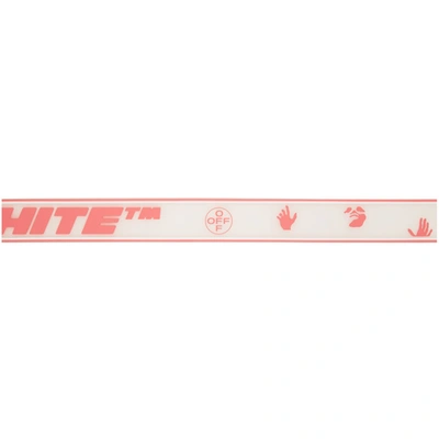 Off-white White & Pink Rubber Industrial Belt In White/pink