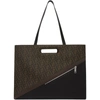 FENDI BROWN 'FOREVER FENDI' EAST/WEST 197 TOTE