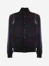 Saint Laurent Men's Wool/leather Teddy Jacket In Black