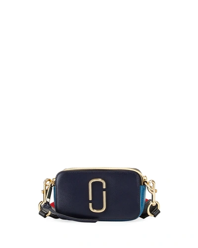 The Marc Jacobs Snapshot Colorblock Camera Bag In Mightnight Blue