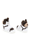 FENDI KID'S FF LOGO HIGH-TOP SNEAKERS WITH 3D BEAR HEAD, BABY,PROD243960303