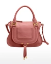 Chloé Marcie Medium Satchel Bag In Faded Rose