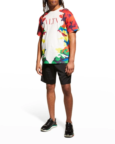 Valentino Camouflage-print Cotton-jersey T-shirt In Multicolour