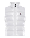 Moncler Kids' Girl's Ghany Shiny Quilted Puffer Vest In White