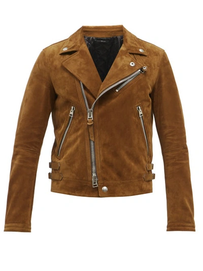 Tom Ford Double-breasted Biker Jacket In Brown