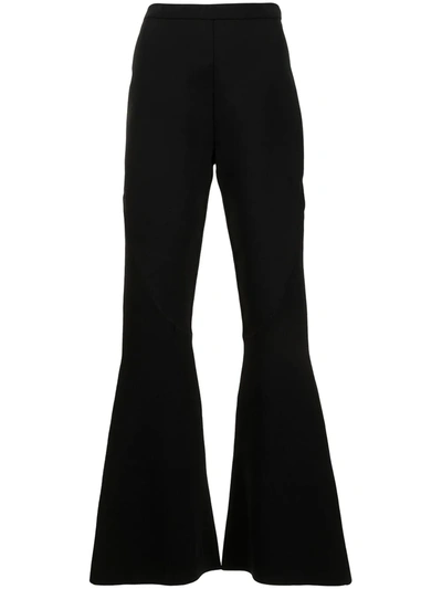 Dion Lee Paneled Stretch-knit Flared Pants In Black