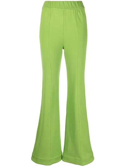 Az Factory Organic Cotton Flared Pants In Green