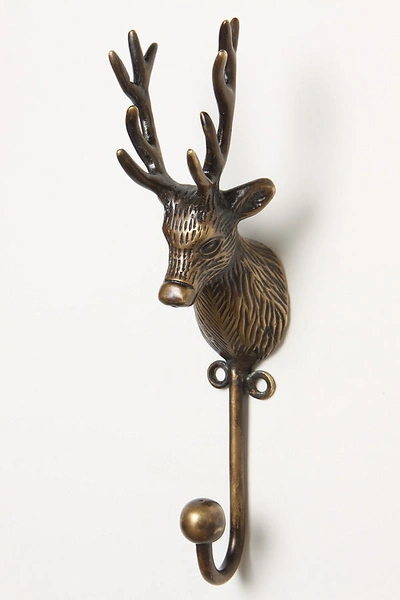 Anthropologie Creature Kingdom Hook, Deer In Brown