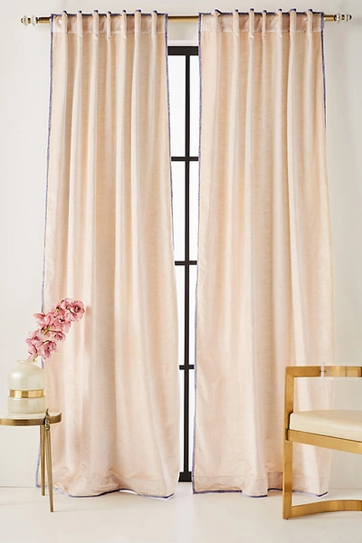Anthropologie Petra Velvet Curtain In White