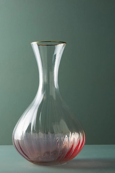 Anthropologie Waterfall Carafe In Pink