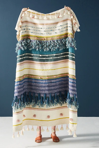 Anthropologie All Roads Yucca Throw Blanket In Assorted