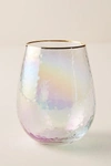 Anthropologie Set Of 4 Lustered Stemless Wine Glasses