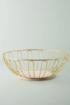 Anthropologie Gold Wire Fruit Basket