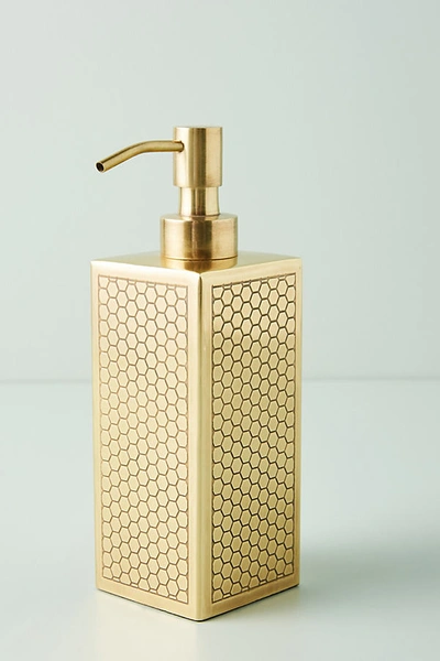 Anthropologie Honeycomb Bath Soap Dispenser