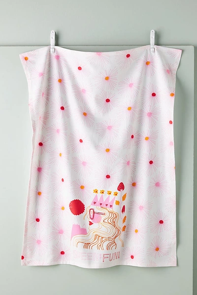 Ainsley Romero Printed Dish Towel In Pink