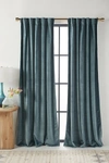 Anthropologie Louise Velvet Curtain In Blue
