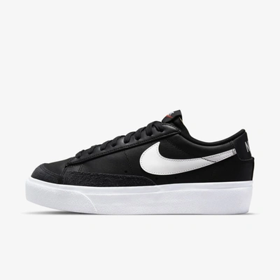 Nike Women's Blazer Low Platform Shoes In Black