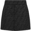 FENDI BLACK SKIRT FOR GIRL WITH ICONIC FF LOGO,JFE060 AEYY F0GME