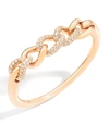 POMELLATO ROSE GOLD AND DIAMOND CATENE BANGLE (SIZE M),16959009