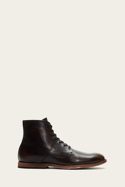 The Frye Company Chris Lace Up Zip In Bronze