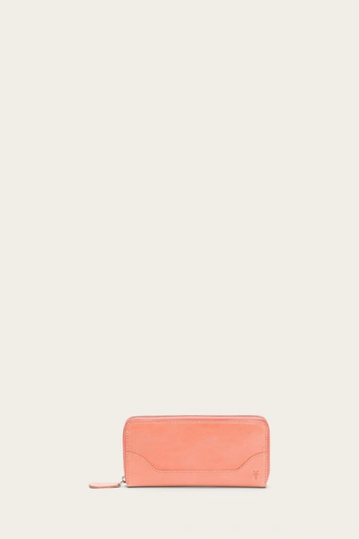 The Frye Company Melissa Zip Wallet In Apricot