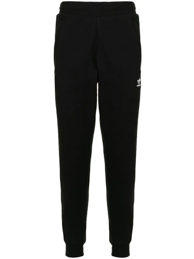 Adidas Originals Adicolor Trefoil-logo Track Trousers In Black/white