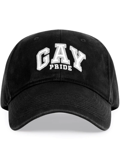 Balenciaga Pride 2021 Embroidered Baseball Cap In Navy