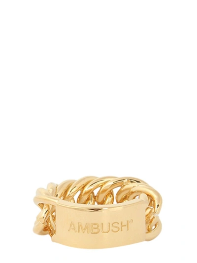 Ambush Chunky Chain-detail Ring In Gold