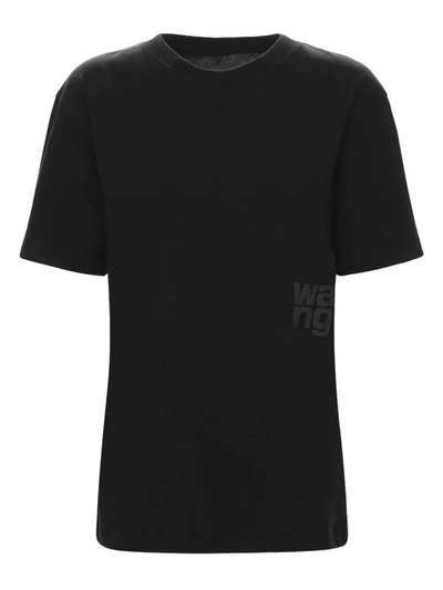 Alexander Wang Essential Short Sleeve Cotton T-shirt In Black