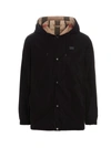 BURBERRY BURBERRY MEN'S BLACK POLYESTER OUTERWEAR JACKET,8043403 S