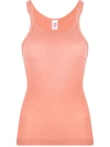 Re/done Orange Hanes Edition Ribbed Tank Top In Grau