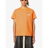 Loewe Anagram-embroidered Slim-fit Cotton-jersey T-shirt In Orange