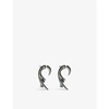 SHAUN LEANE SHAUN LEANE WOMEN'S BLACK RHODIUM HOOKED PEARL LARGE RHODIUM-PLATED STERLING-SILVER AND PEARL EARRIN,48180970