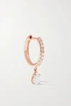 ANITA KO HUGGIES 18-KARAT ROSE GOLD DIAMOND SINGLE HOOP EARRING