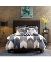 Ink+ivy Alpine Chevron Stripe Reversible Comforter Sets, King/california King In Navy