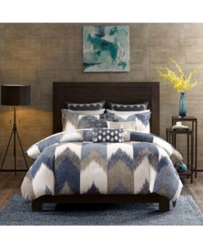 INK+IVY ALPINE CHEVRON STRIPE REVERSIBLE COMFORTER SETS, KING/CALIFORNIA KING