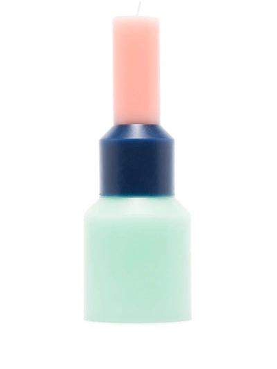 Hay Multicolour Pillar S Candle In Blue