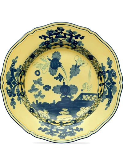 Ginori 1735 Oriente Italiano Porcelain Charger Plate In Yellow