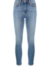 Rag & Bone Nina High-rise Ankle Cigarette Jeans In Blue