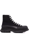 Alexander Mcqueen Tread Slick Boots In Black Black Black