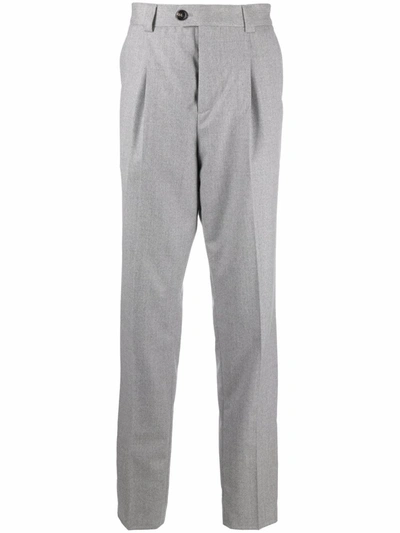 Brunello Cucinelli Pleat-detail Tailored Trousers In Grau