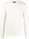 Roberto Collina Ribbed-knit Mock Neck Sweater In White