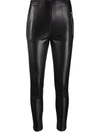 ERMANNO SCERVINO SKINNY-CUT LEATHER-LOOK TROUSERS