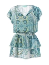 Melissa Odabash Womens Mirage Digital Keri Paisley-print Stretch-woven Mini Dress Xs In Blue