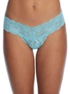 Cosabella Never Say Never Cutie Low Rise Thong In Blue Capri